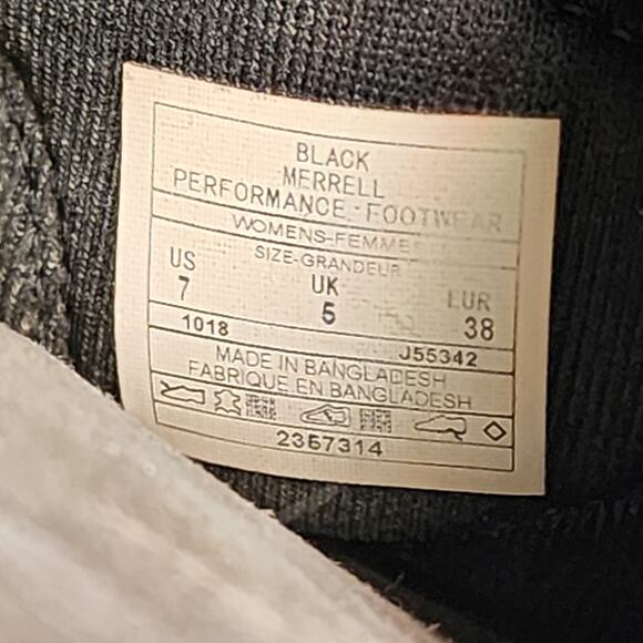 Merrell Terran Post Slide Sandals Womens Size 7 Black J55342 Gorpcore Sporty - Picture 6 of 6